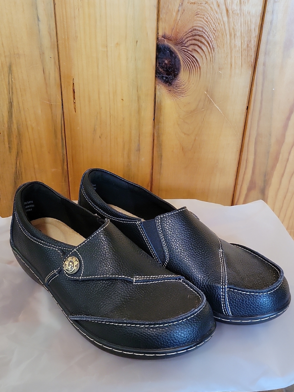 Classic Black Slip-On Comfort Loafers